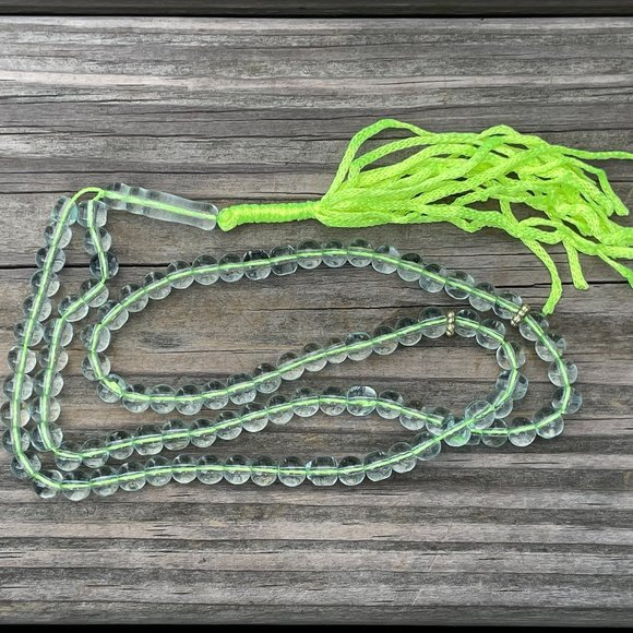 Tasbeeh Pray Beads Green Neon Plastic Prayer Beads - Picture 3 of 6